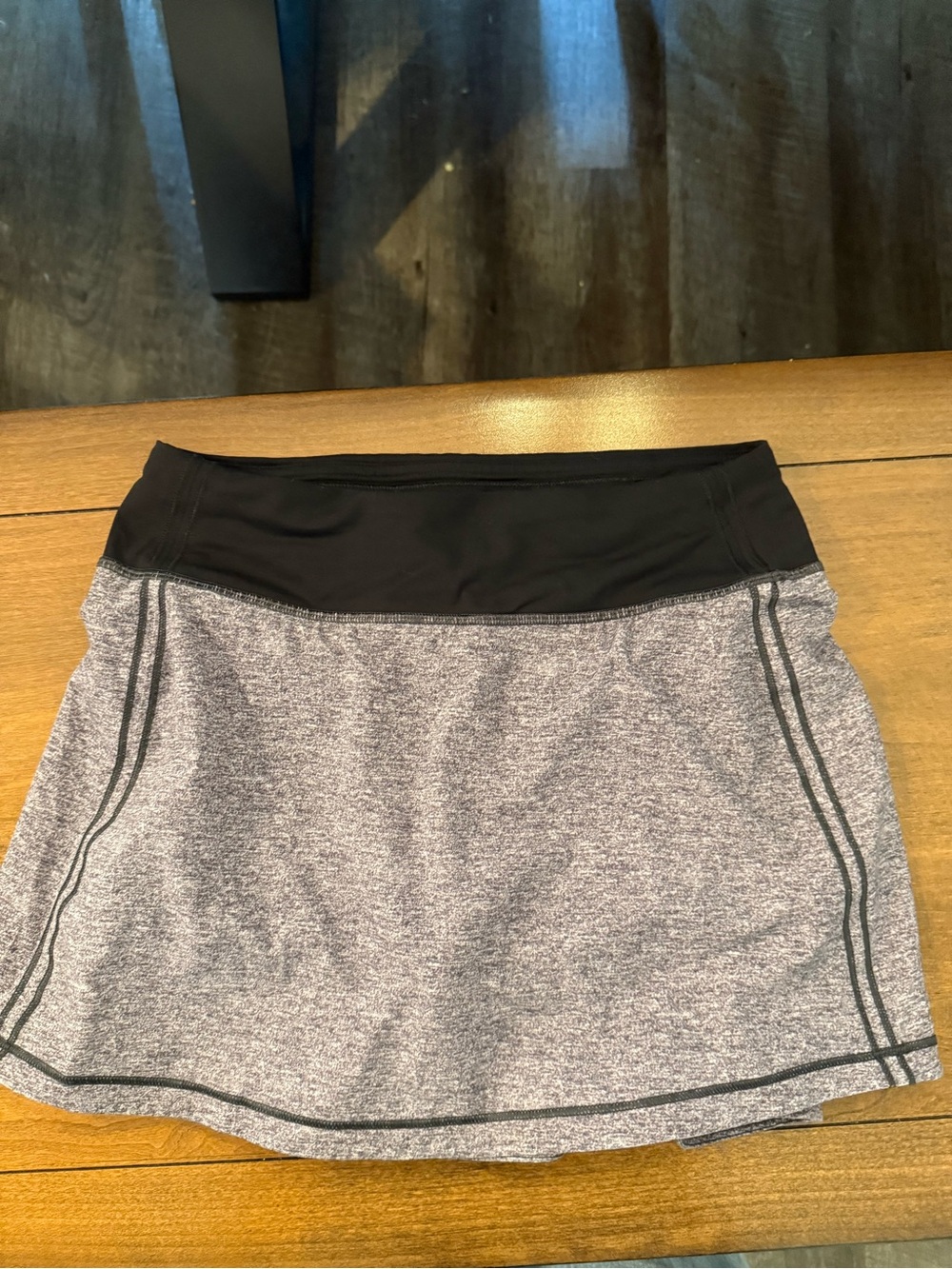 lululemon athletica Heather Gray Skort with Black Waistband